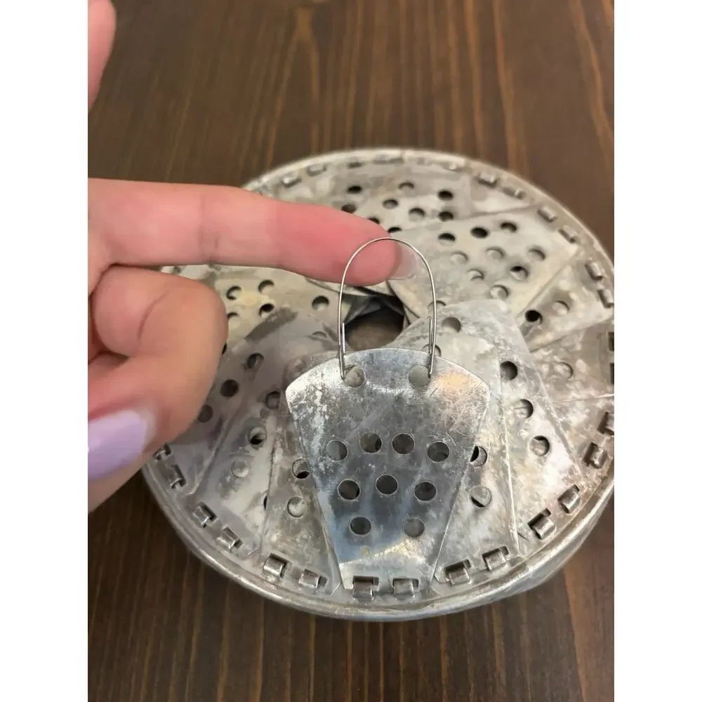 Vintage Metal Collapsible Vegetable Steamer Strainer Folding Basket with Legs